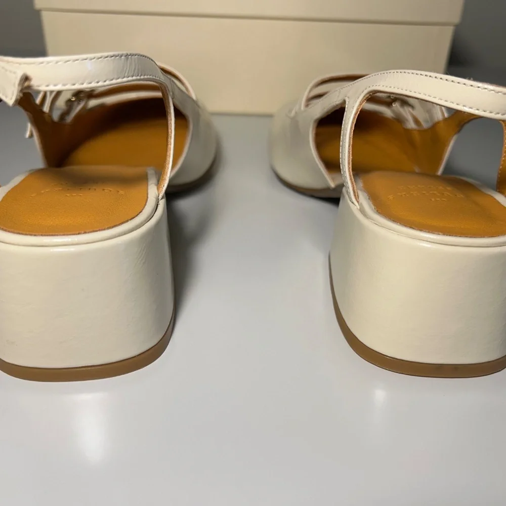 NEW Womens Sezane Paula Babies White Lacquer Shoes size US 6 FR 37 - Picture 7 of 16